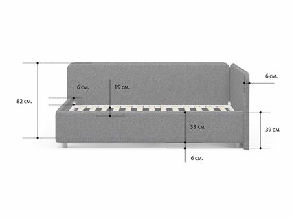 Кровать Сонум Capri Экокожа Белая (с подъемным механизмом) 80х190