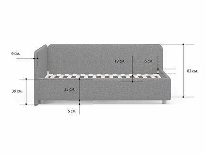 Кровать Сонум Capri Экокожа Белая (с подъемным механизмом) 80х190
