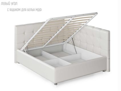 Кровать Nuvola Sabina угловая Velutto 22 (с подъемным механизмом) 120х190