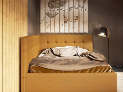 Кровать Nuvola Sabina угловая Velutto 22 (с подъемным механизмом) 120х190