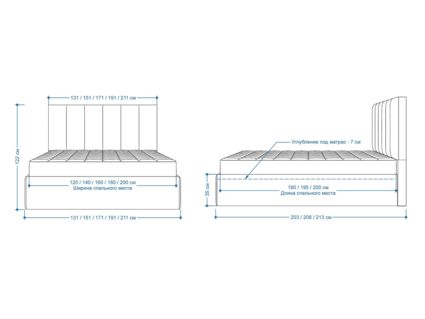 Кровать Lonax Милана велюр Dolly-3 (с подъемным механизмом) 200х200